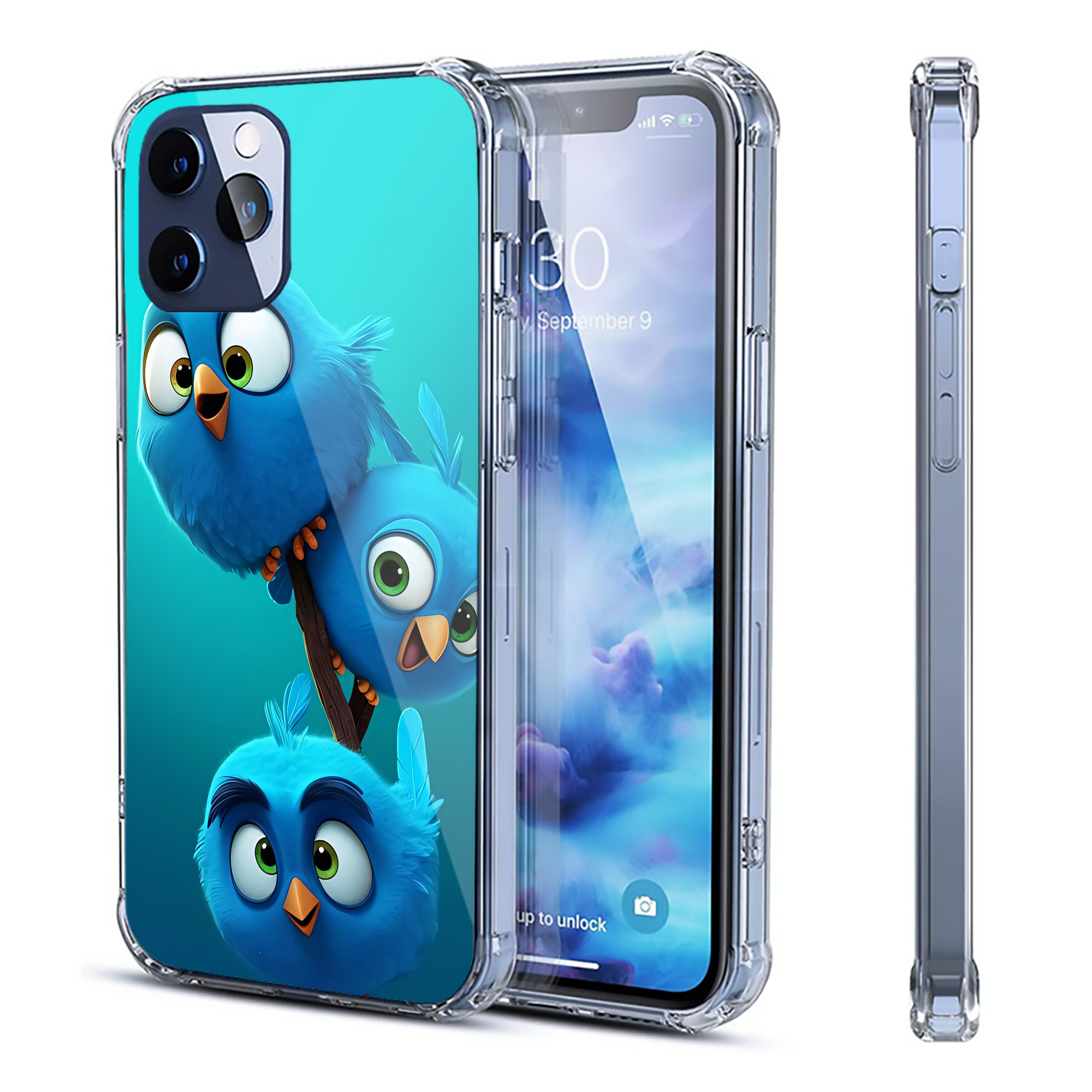 （画像用） Angry Birds アングリーバード 【iPhone 12シリーズ対応】透明スマホケース（クリアソフトケース）